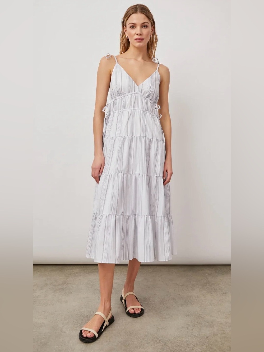 Rails Julia west seaport stripe midi dress